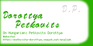 dorottya petkovits business card